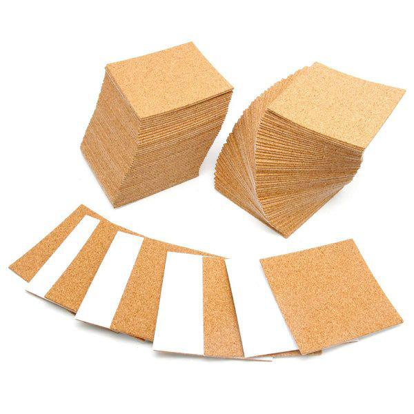 Adhesive Coaster Cork Sheet - 50 Pcs