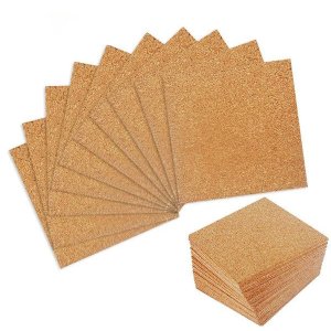 Adhesive Coaster Cork Sheet - 50 Pcs