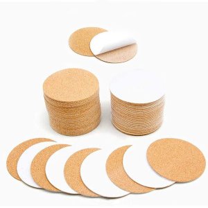  Adhesive Coaster Cork Sheet - Pack of 50 
